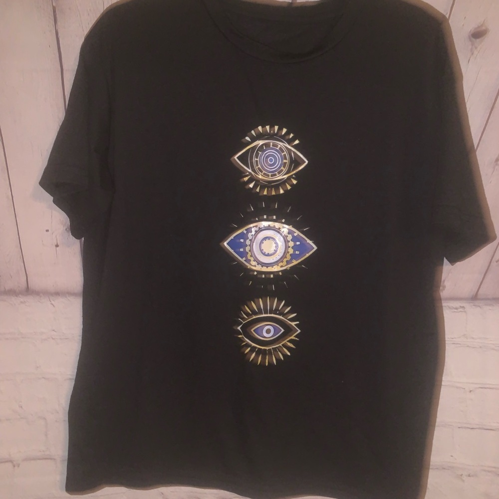 Black Graphic Short Sleeve Tee